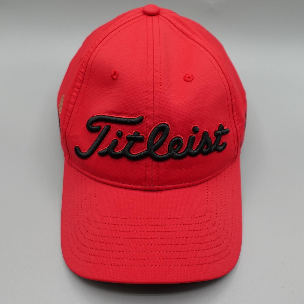 Titleist Hat Cap Mens Golf Strap Back Red Woodlands Country Club Logo 2018 Cup